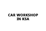 Car Workshop in KSA