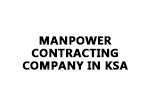 Manpower Contracting Company in KSA