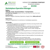 Job opening for leading Perfume company in Saudi Arabia