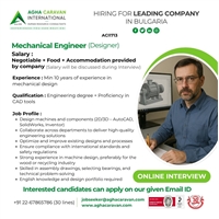 Job opening for Mechanical Engineer in Bulgaria
