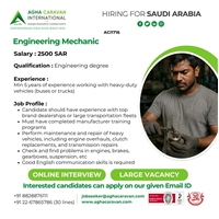 Urgently hiring for Heavy Vehicle Mechanic for Saudi Arabia