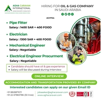 Urgently hiring for Oil and Gas Company in Saudi Arabia