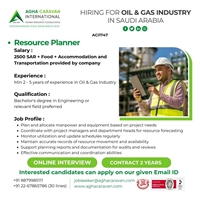 Hiring for Resource Planner for Saudi Arabia