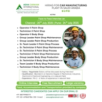 Hiring for Car Manufacturing company in Saudi Arabia
