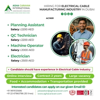 Urgently hiring QC Technician for  Saudi Arabia