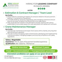 Hiring for leading company in Saudi Arabia
