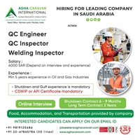 Hiring for leading company in Saudi Arabia