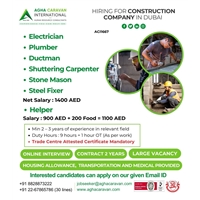 Hiring for Construction company in Dubai