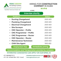 Hiring for Construction company in Dubai