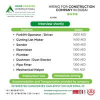 Hiring for Construction company in Dubai