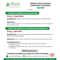 HIRING FOR A LEADING COMPANY IN OMAN 🇴🇲