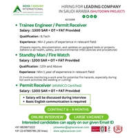 Hiring for Shutdown Project in Saudi Arabia